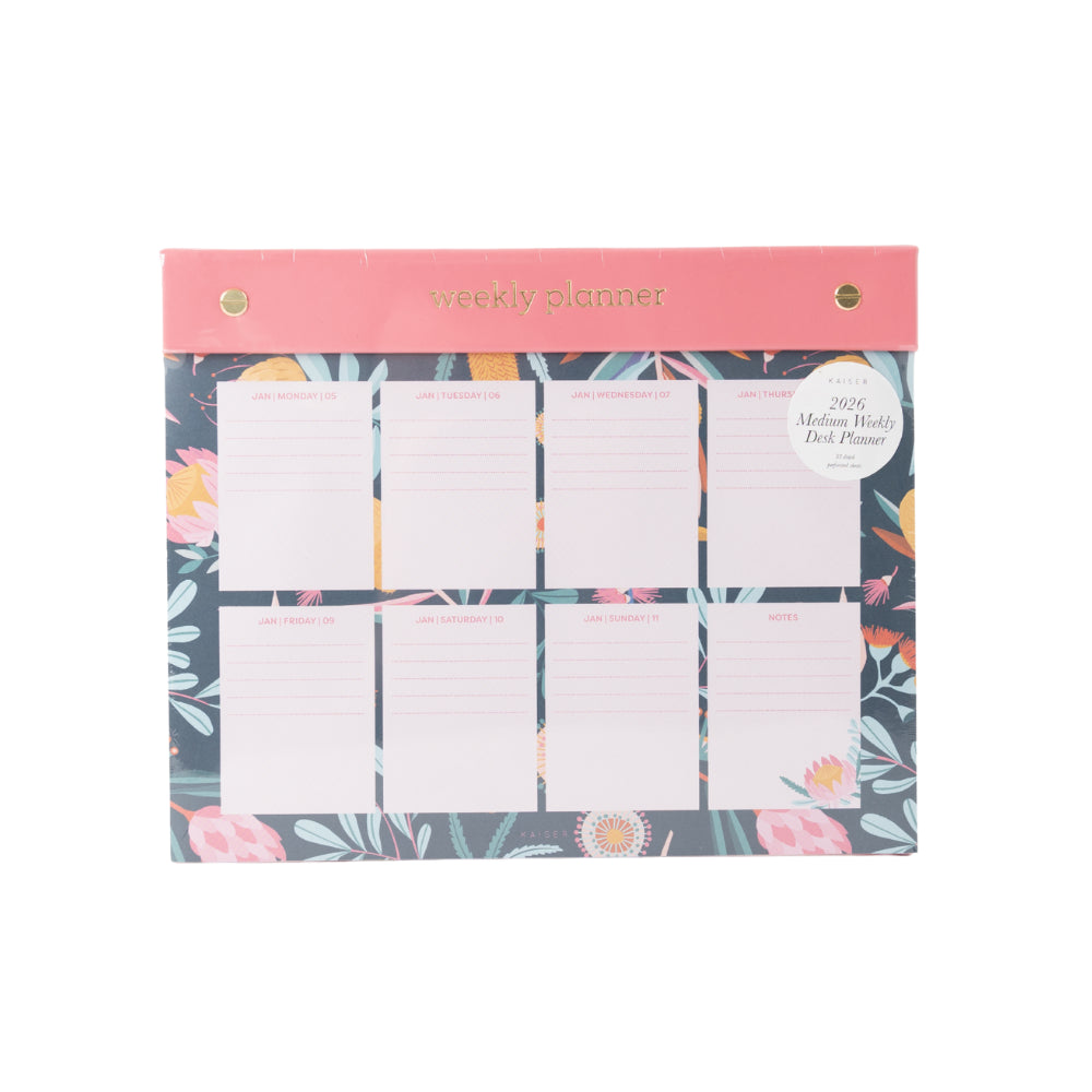 2026 Medium Weekly Desk Planner - Indigo